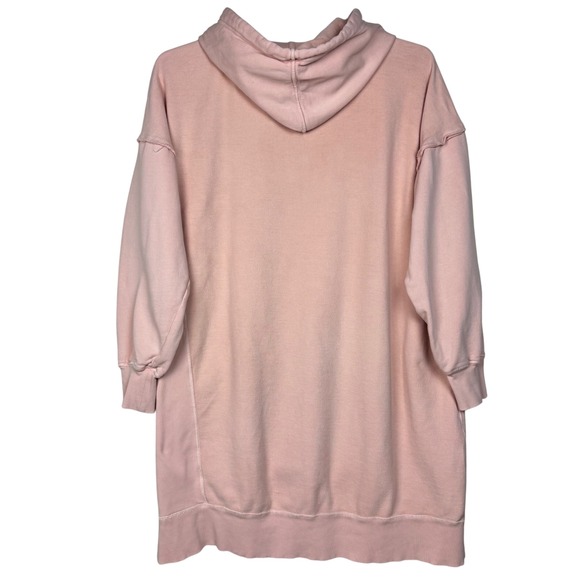 We The Free Sunny Side Oversized Pullover Hoodie Womens XS Tunic Pink Sweatshirt - Picture 2 of 8